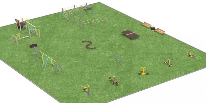Дизайн проект спортплощадки разновозрастной  в Рязани