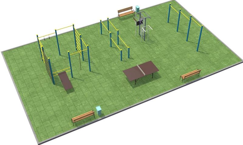 Проект спортплощадки 170 метров в Рязани в Рязани