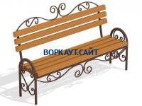 Лавочка кованная МАФ 1606 в Рязани Лавочка кованная МАФ 1606 в Рязани
