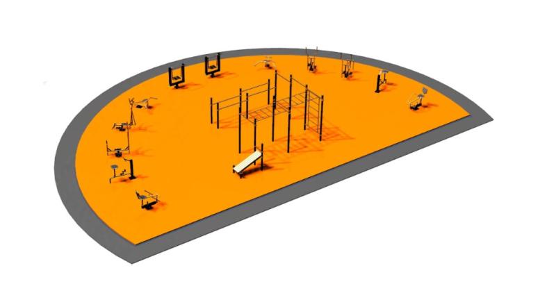Дизайн проект спортплощадки Полукруглая в Рязани