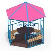 Беседка со столом, лавками и полом МАФ 4123 в Рязани