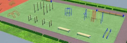 Проект детско-спортивной площадки для школы - детсада в Рязани