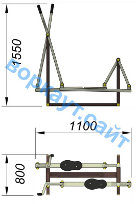 Уличный тренажер "Лыжник" УТ 008 в Рязани