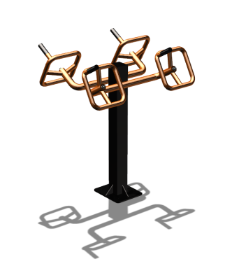 Уличный тренажер  "Штурвал двойной"  УТ201 в Рязани