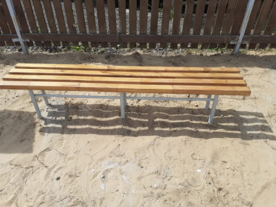 Двухметровая лавочка без спинки 2 м МАФ 1602 в Рязани