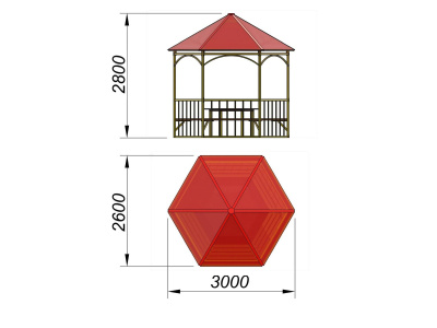 Беседка со столом и лавками МАФ 4121 в Рязани