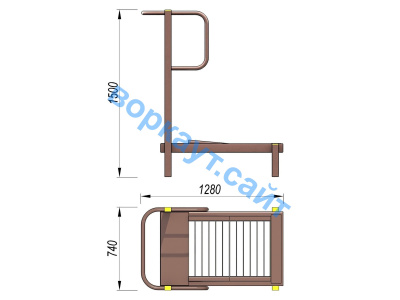 Уличный тренажер Беговая дорожка УТ 009 в Рязани