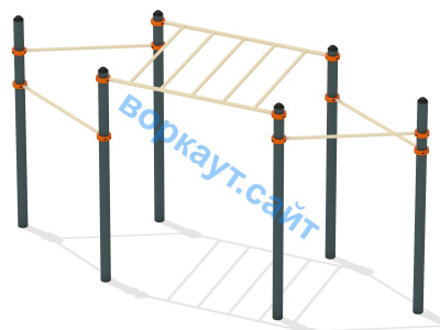 Турник разноуровневый с рукоходом ВС-26 в Рязани
