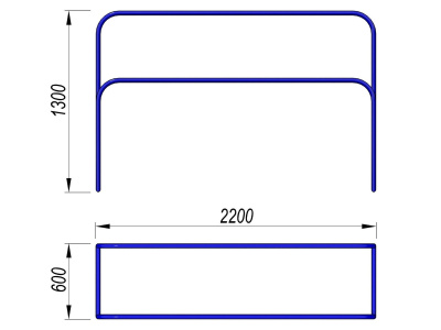 Брусья разновысокие МАФ 3531 в Рязани