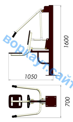 Уличный тренажер "Жим от груди" УТ 002 в Рязани