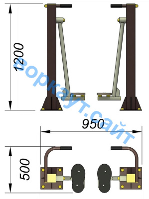 Уличный тренажер "Ходьба в пространстве" УТ 005 в Рязани