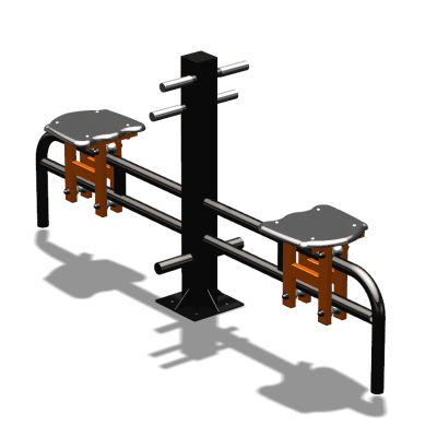 Уличный тренажер  "Каталка двойная"   УТ215 в Рязани
