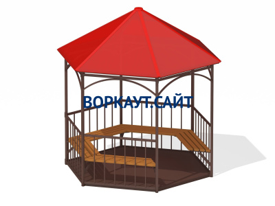 Беседка с лавками и полом МАФ 4122 в Рязани