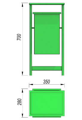 Урна с крышкой МАФ 1631 в Рязани