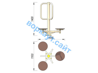 Уличный тренажер Орбита УТ 011 в Рязани