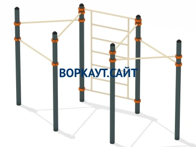 Воркаут турник разноуровневый с шведской стенкой ВС-25 в Рязани