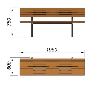 Диван уличный МАФ 1608 в Рязани