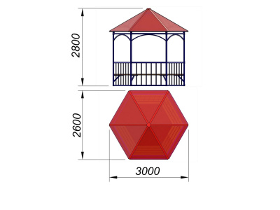 Беседка с лавками МАФ 4120 в Рязани
