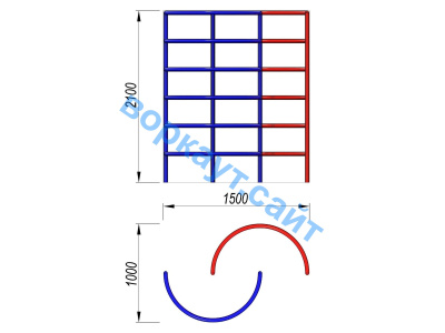 Шведская стенка полукруглая ДСК 3503 в Рязани